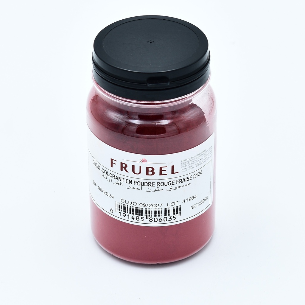 COLORANT POUDRE ROUGE FRAISE 250G FRUBEL